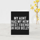 My Aunt Has My New Friend In Her Belly Funny Cousi カード (黄色い花)