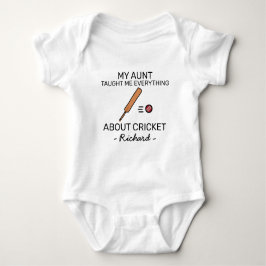 My Aunt Taught Me Everything About Cricket ベビーボディスーツ