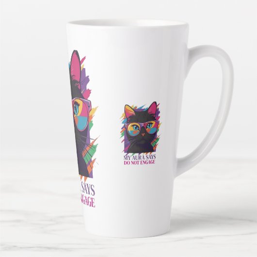 MY AURA SAYS カフェラテマグ (右)