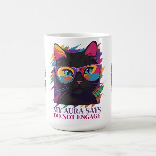 MY AURA SAYS コーヒーマグカップ (中央)