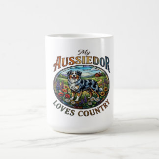 My Aussiedor Loves Country Coffee Mug コーヒーマグカップ