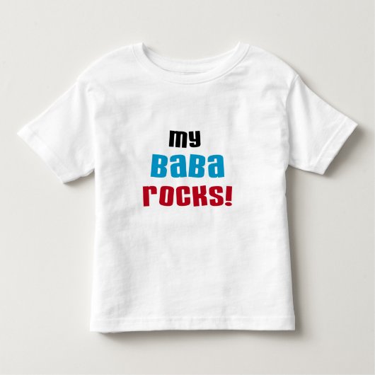 My Baba Rocks Tシャツとギフト トドラーTシャツ (正面)