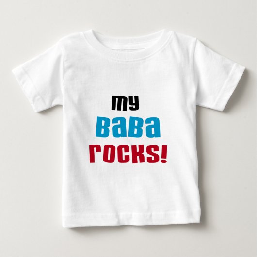 My Baba Rocks Tシャツとギフト ベビーTシャツ (正面)