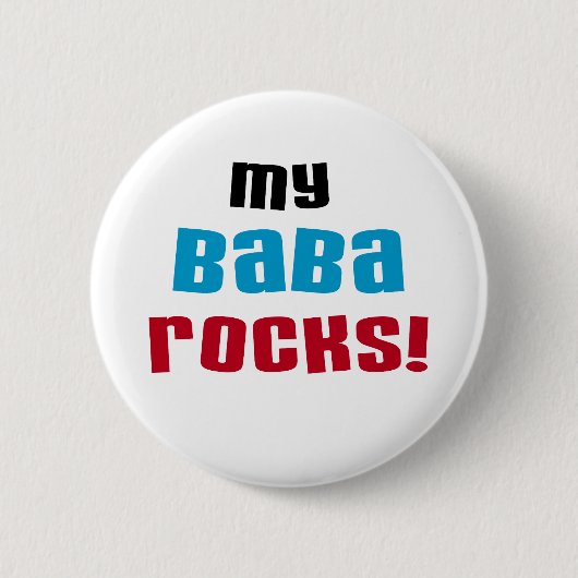 My Baba Rocks Tシャツとギフト 缶バッジ (正面)