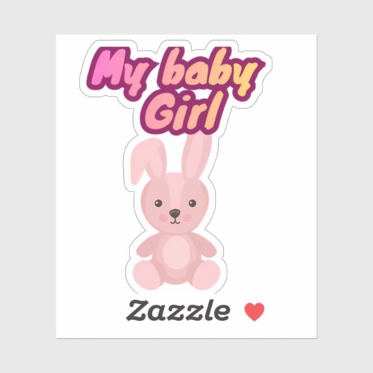 My Baby Girl Cute Bunny シール (シート)