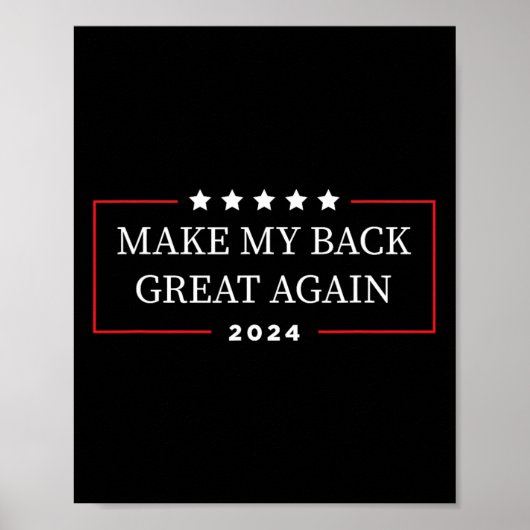 My Back 素晴らし Again 2024 – トランプおもしろいケージレコ ポスター (正面)