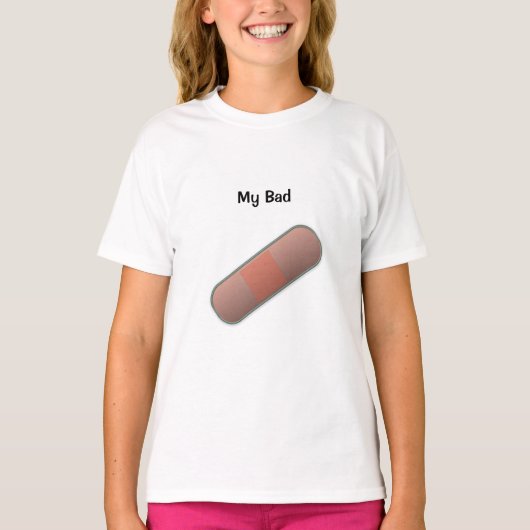 My Bad Customizable BandAid Kids Tシャツ (正面)