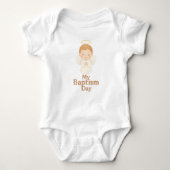 My Baptism Day | Cute Angel Baby Bodysuit - GIFTS ベビーボディスーツ (正面)