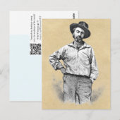 "My Barbaric Yawp"ウォルト・ホイットマン引用文 ポストカード (正面/裏面)