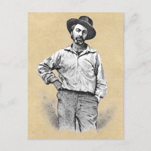 "My Barbaric Yawp"ウォルト・ホイットマン引用文 ポストカード (正面)