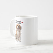 My Beagle Is Stuck On Me Cute Dog Lover コーヒーマグカップ (正面左)