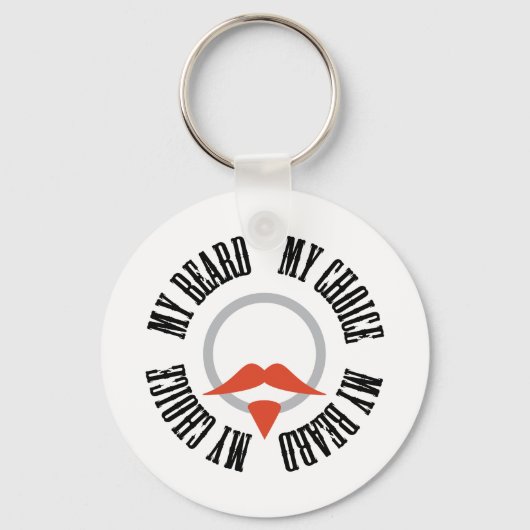 My Beard, My Choice - Red Goatee キーホルダー (正面)