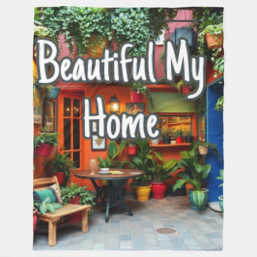 My Beautiful Home  フリースブランケット (正面)