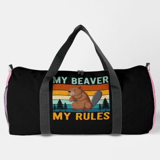 My Beaver My Rules ダッフルバッグ (裏面)