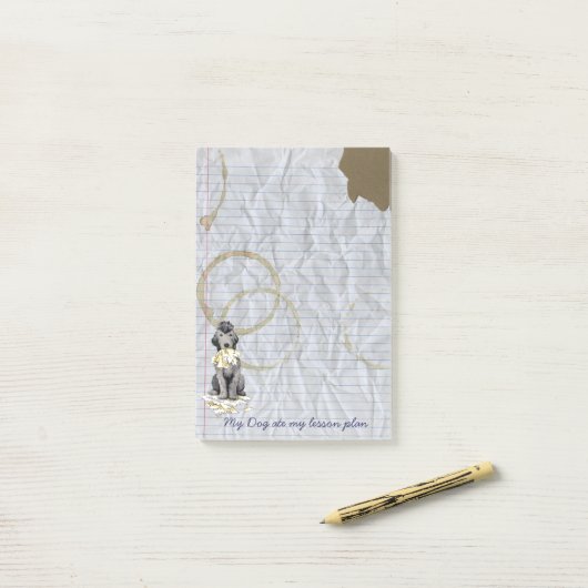 My Bedlington 食べ My Lesson Plan Post-it Notes ポストイット (デスク上)