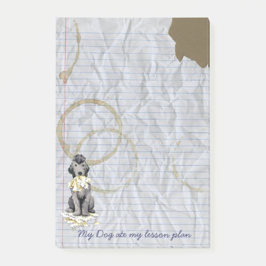 My Bedlington 食べ My Lesson Plan Post-it Notes ポストイット (正面)