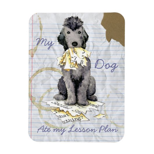 My Bedlington Terrier食べ My Lesson Plan  Magnet マグネット (縦)