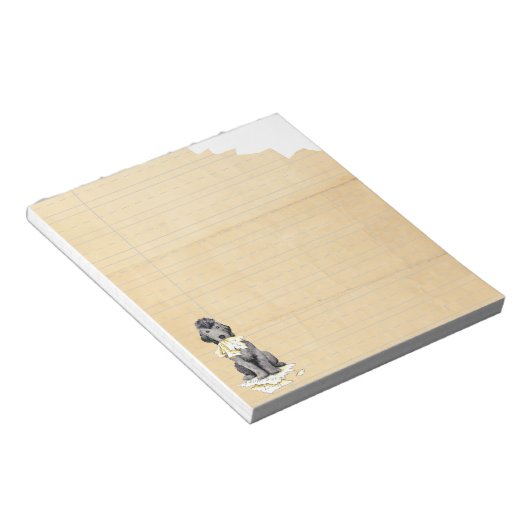 My Bedlington Terrier 食べ My Homework Notepad ノートパッド (アングル)