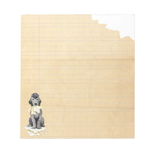 My Bedlington Terrier 食べ My Homework Notepad ノートパッド (正面)