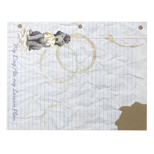 My Bedlington Terrier 食べ My Lesson Plan メモ帳 (正面)