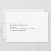 My Beloved Homeland Arabic Calligraphy Art  サンキューカード (裏面)