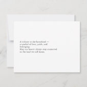 My Beloved Homeland Arabic Calligraphy Art  サンキューカード (裏面)