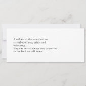 My Beloved Homeland Arabic Calligraphy Art  招待状 (裏面)