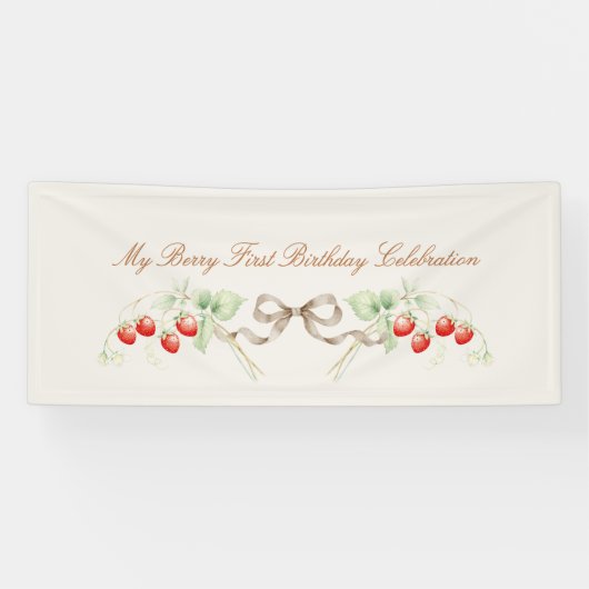My Berry First Birthday Party 横断幕 (横)