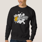 My Best Diet Is A Beer – Funny Drinking Gift スウェットシャツ (正面)