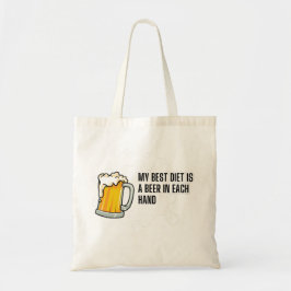My Best Diet Is A Beer – Funny Drinking Gift トートバッグ