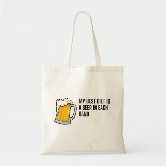My Best Diet Is A Beer – Funny Drinking Gift トートバッグ (正面)