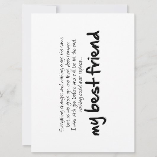 My best friend (正面)