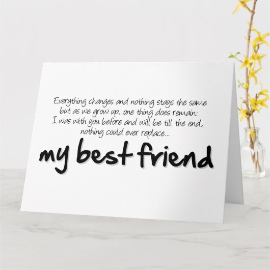 My best friend カード (黄色い花)