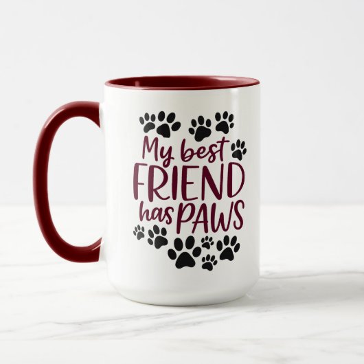 My Best Friend Has Paws | Cute Dog Lover Combo Mug マグカップ (左)