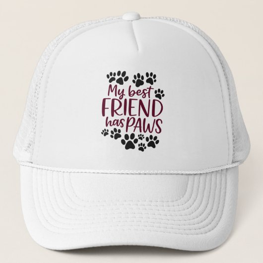 My Best Friend Has Paws Hat キャップ (正面)