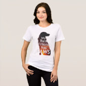My Best Friend Has Paws - Sunset Dog Silhouette Gr トライブレンドＴシャツ (正面全面)
