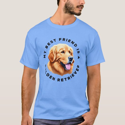 My Best Friend is a Golden Retriever boy Tシャツ (正面)
