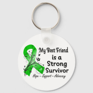 My Best Friend is a Strong Survivor Green Ribbon キーホルダー