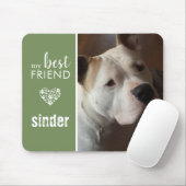My Best Friend Pet Photo Personalized Green マウスパッド (マウス)