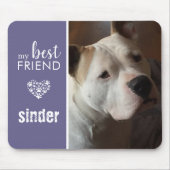 My Best Friend Pet Photo Personalized Purple マウスパッド (正面)