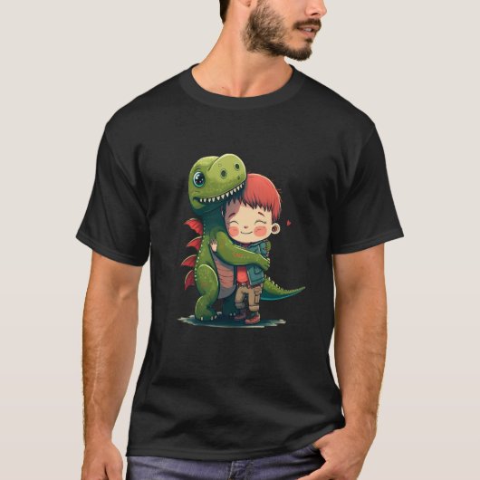 My best friend the dinosaur dinosaur hug tシャツ (正面)
