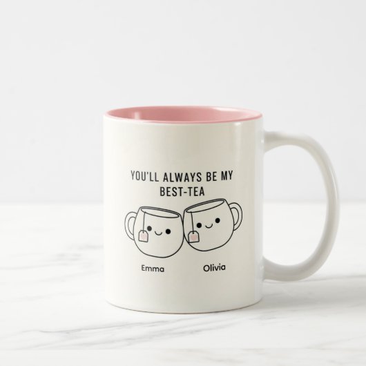 "My Best-Tea" かわいい オリジナル名入れ ベストフレンド マグカップ (右)