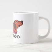 「My Bestie」コーヒーカップ | かわいい子犬の贈り物 ジャンボコーヒーマグカップ (右)