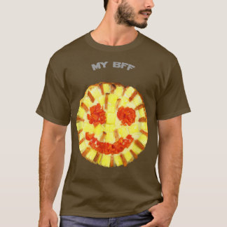 My Bff Smiling Pizza Yummy Funny Food Humor 2402 Tシャツ
