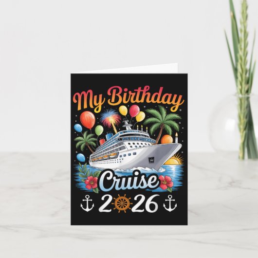 My Birthday Cruise 2026 Family Cruise Vacation Tri カード (正面)