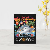 My Birthday Cruise 2026 Family Cruise Vacation Tri カード (黄色い花)