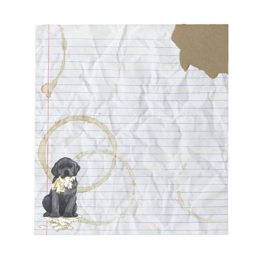 My Black Lab 食べ My Lesson Plan ノートパッド (正面)