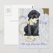 My Black Lab 食べ My Lesson Plan ポストカード (正面/裏面)