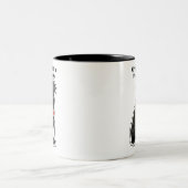 My Black Lab Is Stuck On Me Dog Lover ツートーンマグカップ (中央)