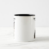 My Blue Merle Border Collie Stuck On Me ツートーンマグカップ (中央)